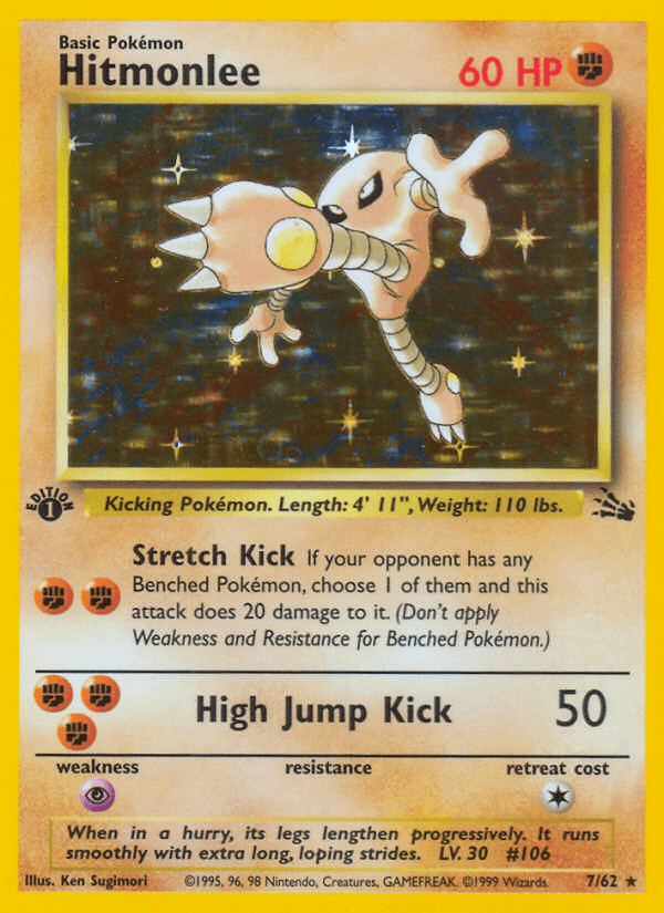 Hitmonlee from JAPANESE FOSSIL 1997