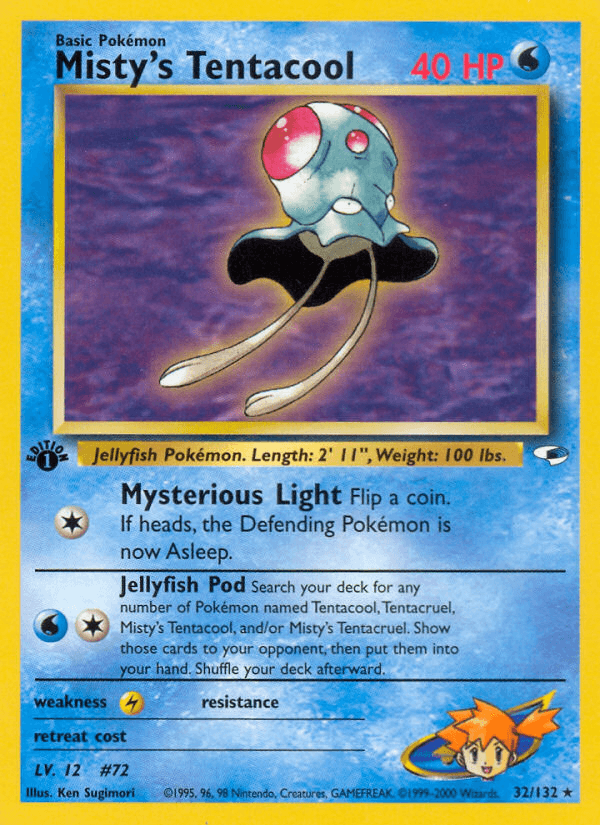 Misty's Tentacool from GYM HEROES 2000