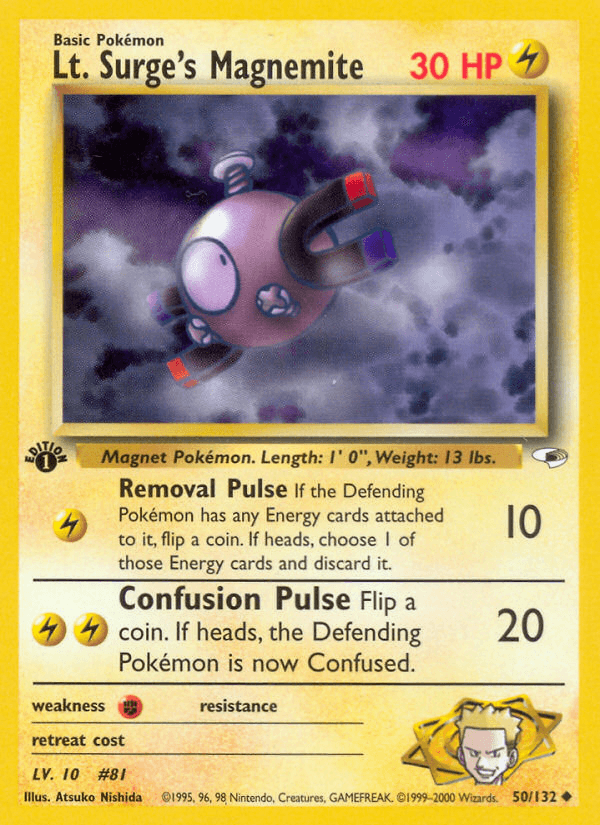Lt. Surge's Magnemite from GYM HEROES 2000