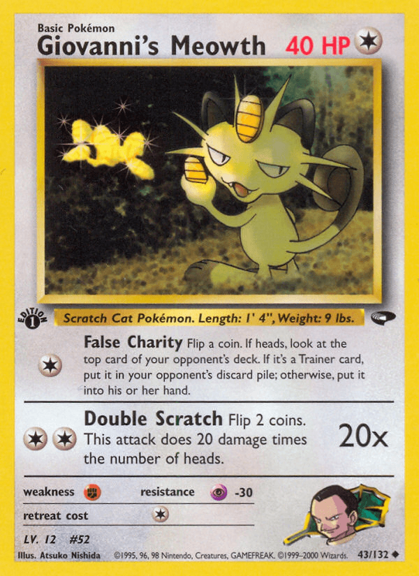 Giovanni's Meowth from GYM CHALLENGE 2000