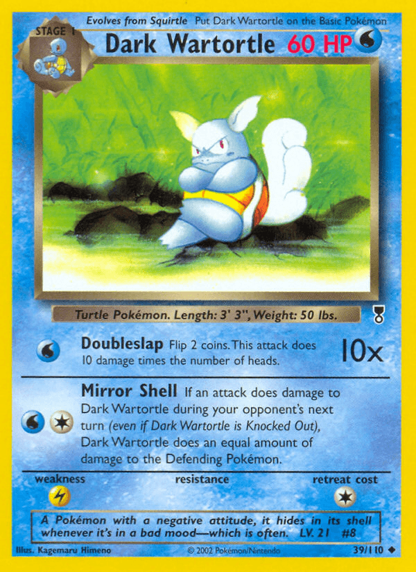 Dark Wartortle from POKEMON ROCKET SET 2000