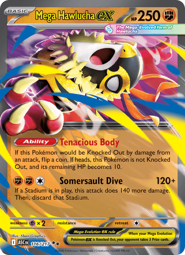 Mega Hawlucha EX from MEGA DREAM EX 2025