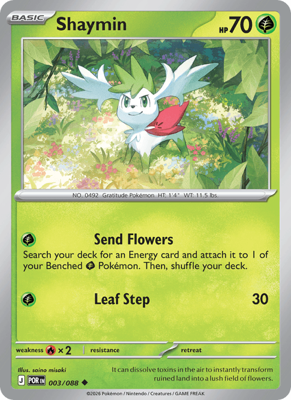 Shaymin from HEAT WAVE ARENA 2025 - Legacy graded card 00024658 by RKT Grading