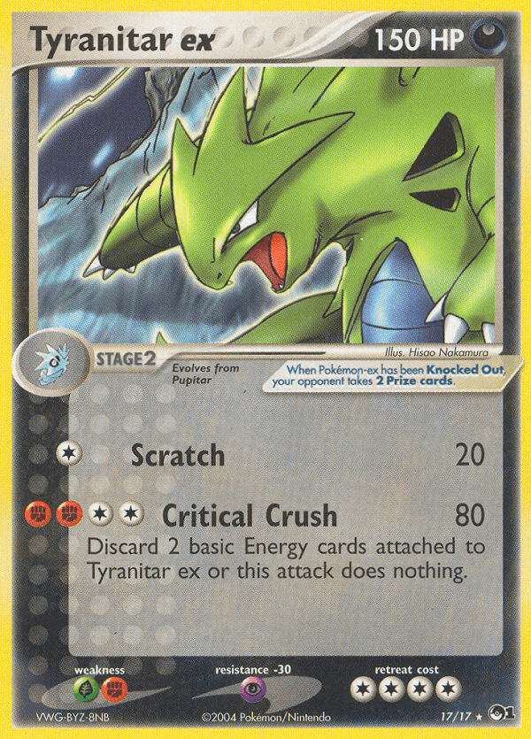 Tyranitar EX from OBSIDIAN FLAMES 2023