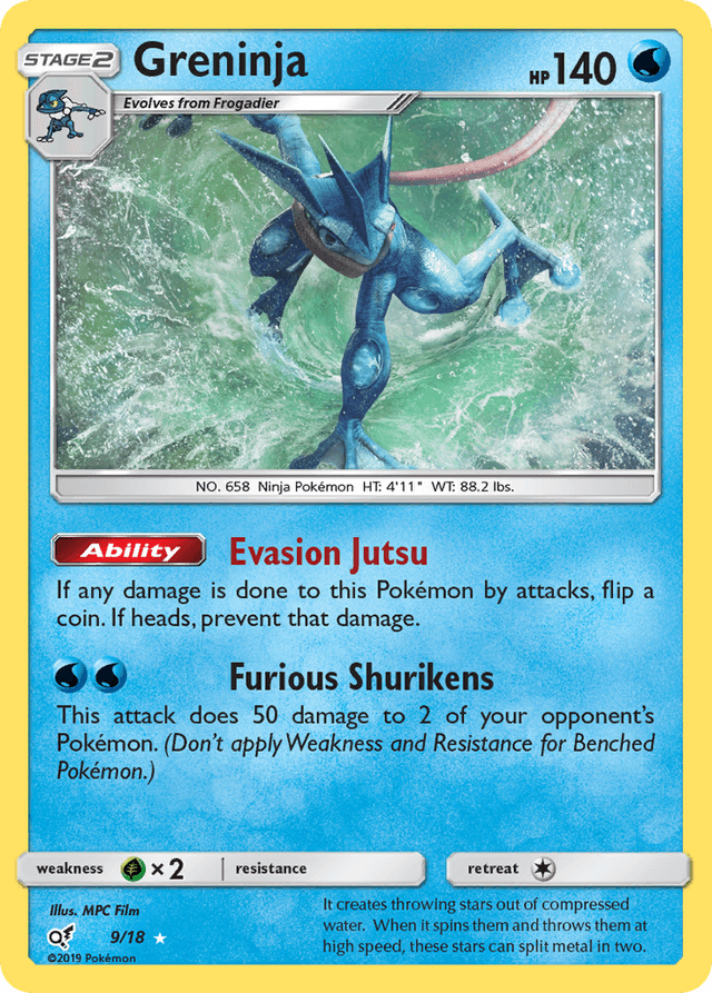 Greninja from SWSH BLACK STAR PROMOS 2019
