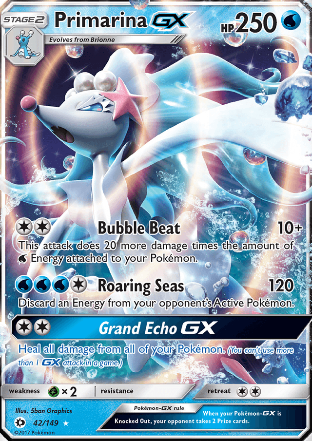 Primarina GX from SUN AND MOON 2017