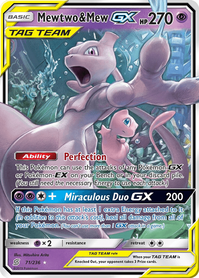 Mewtwo & Mew GX from MIRACLE TWIN 2019