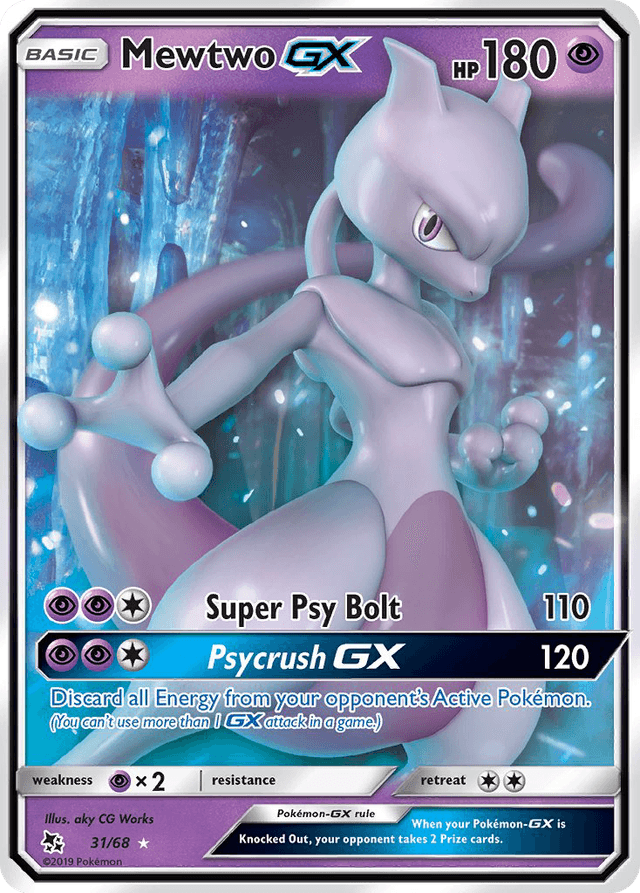 Mewtwo GX from SHINING LEGENDS 2017
