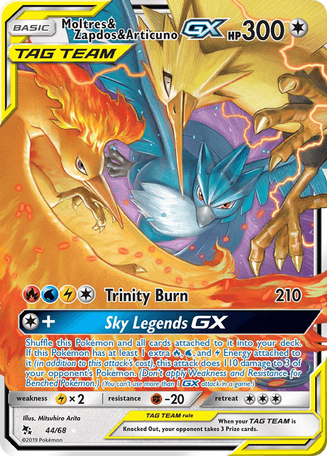 Moltres & Zapdos & Articuno GX from SHINING SYNERGY SUPREME 2023