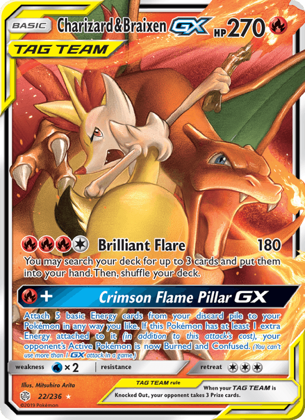 Charizard & Braixen GX from COSMIC ECLIPSE 2019