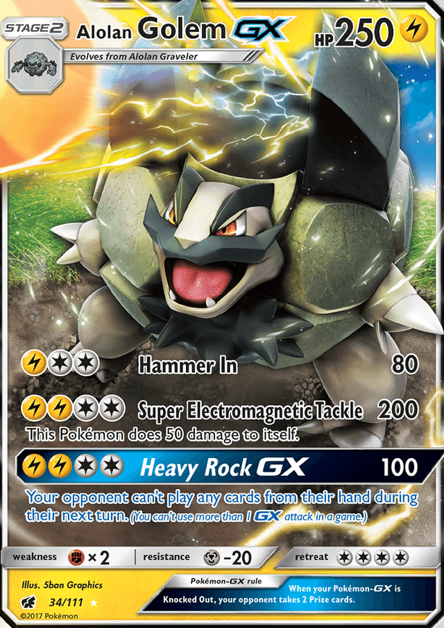 Alolan Golem GX from CRIMSON INVASION 2017