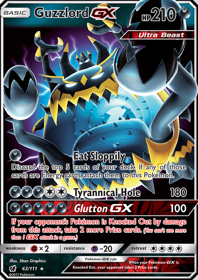 Guzzlord GX from CRIMSON INVASION 2017