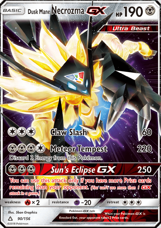 Dusk Mane Necrozma GX from ULTRA SUN 2017