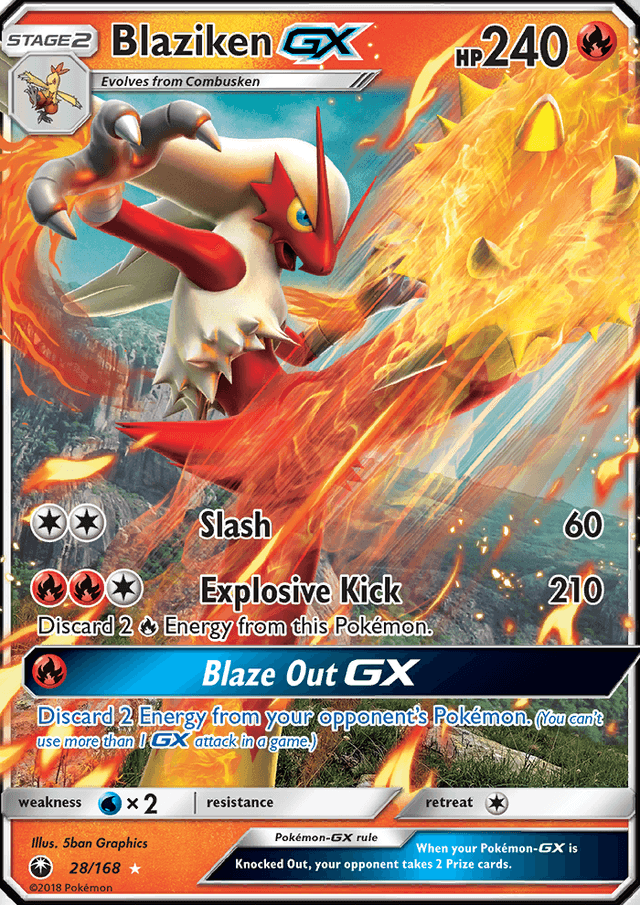 Blaziken GX from CELESTIAL STORM 2018