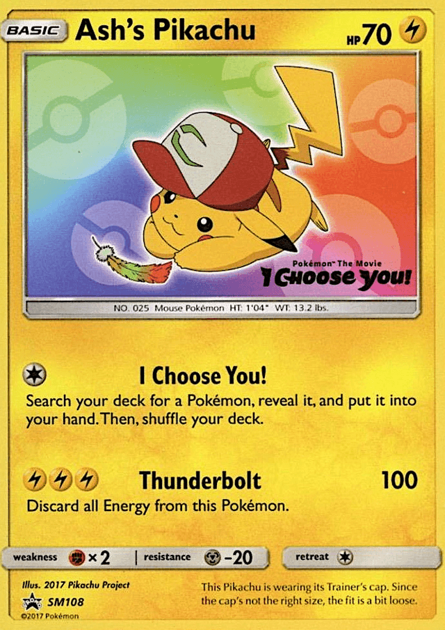Ash's Pikachu from SM BLACK STAR PROMOS 2016