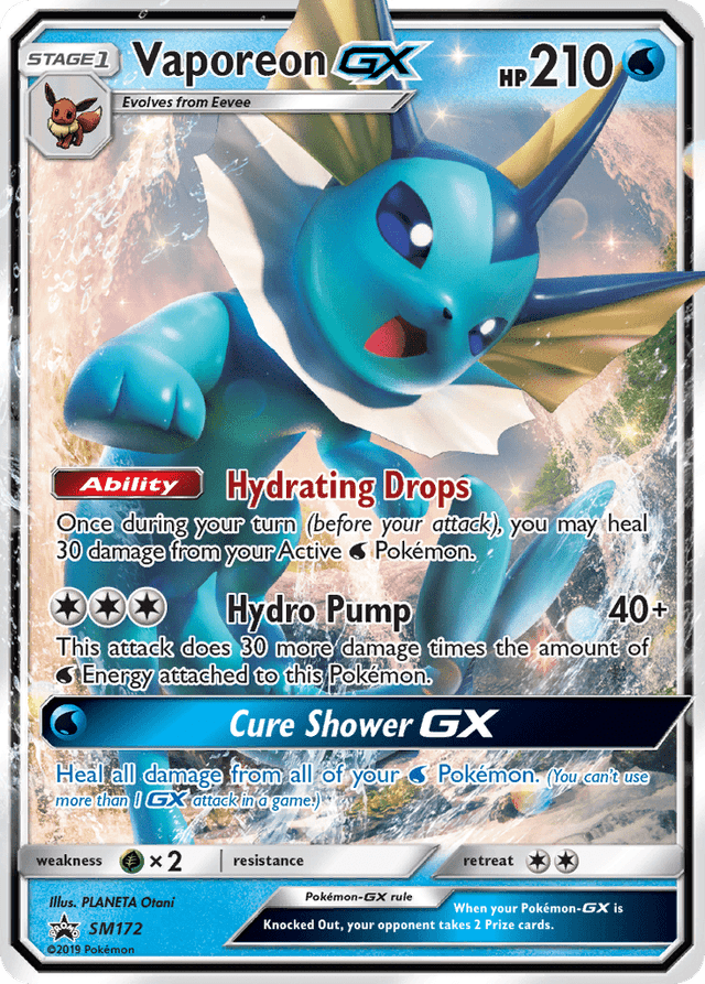 Vaporeon GX from BLACK STAR PROMO 2019