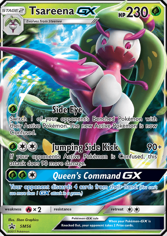 Tsareena GX from SM BLACK STAR PROMOS 2016-21