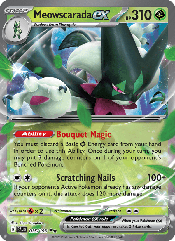 Meowscarada EX from SHINY TREASURE EX 2023 - Legacy graded card 00024606 by RKT Grading