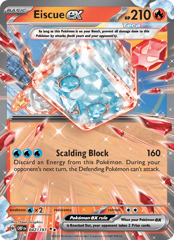 Eiscue EX from OBSIDIAN FLAMES 2023