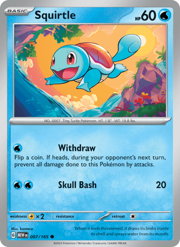 Squirtle from POKEMON BASE SET 1999