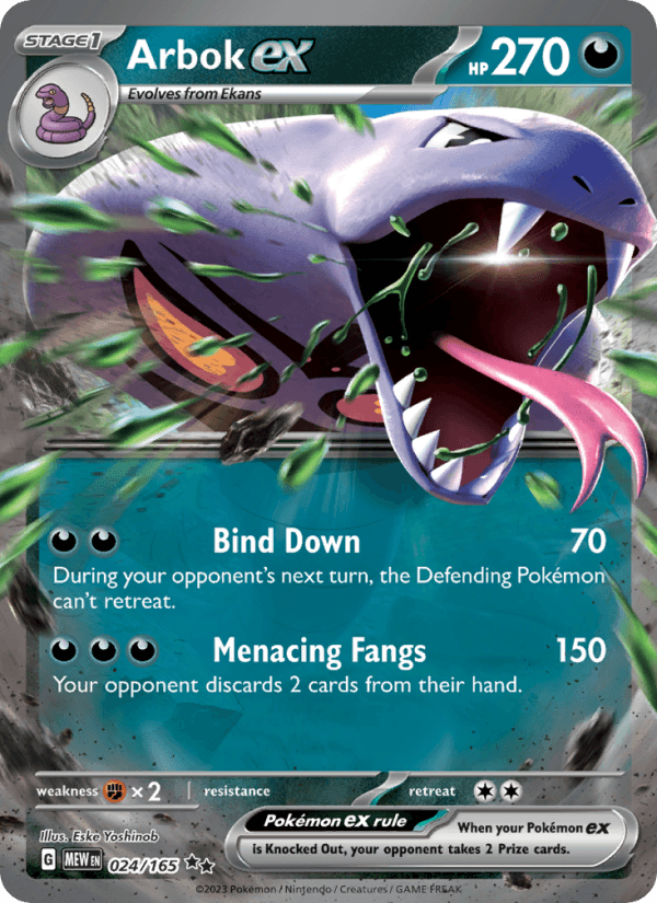 Arbok EX from S&V 151 ULTRA PREMIUM COLL. 2023 - Legacy graded card 00024553 by RKT Grading