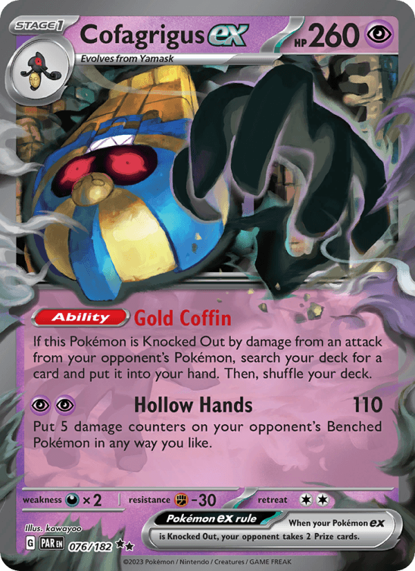 Cofagrigus EX from ANCIENT ROAR 2023 - Legacy graded card 00024541 by RKT Grading