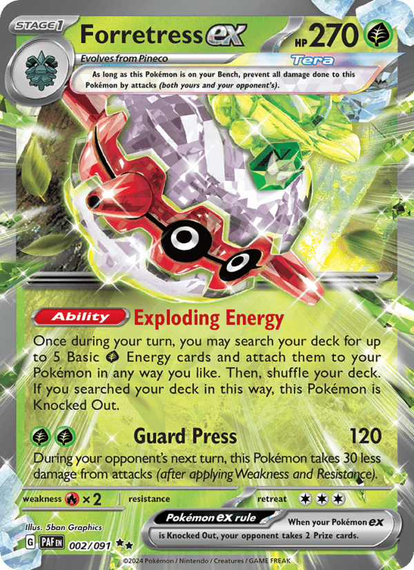 Forretress EX from SHINY TREASURE EX 2023 - Legacy graded card 00024582 by RKT Grading