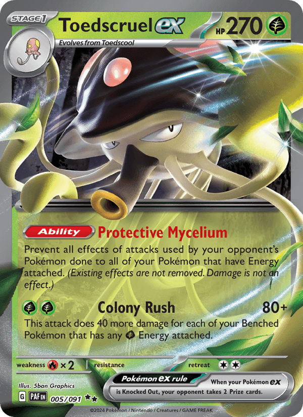 Toedscruel EX from SHINY TREASURE EX 2023 - Legacy graded card 00024555 by RKT Grading
