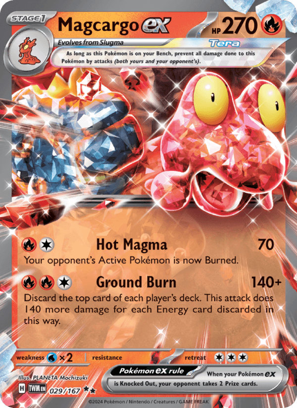 Magcargo EX from CRIMSON HAZE 2024 - Legacy graded card 00024512 by RKT Grading