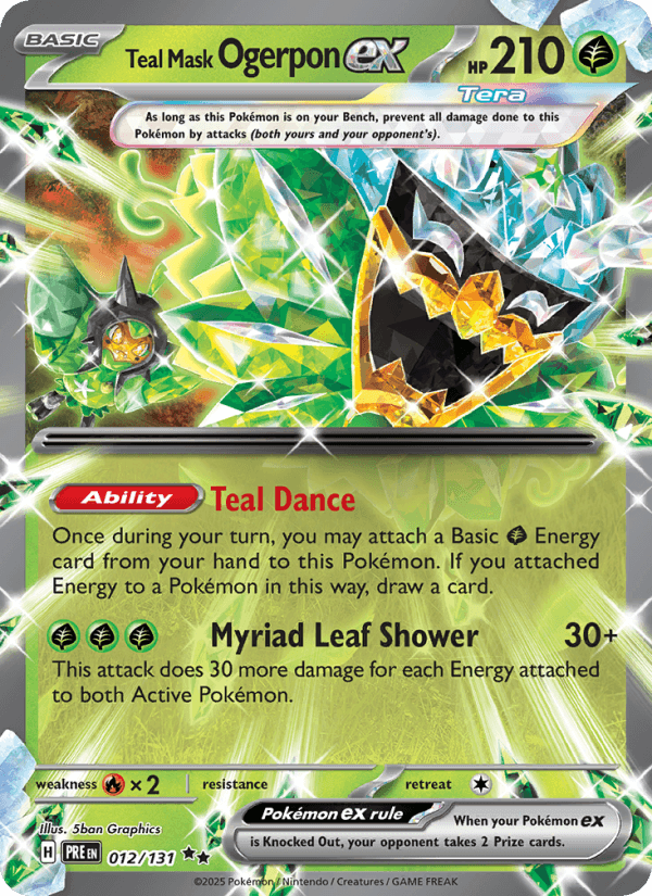 Teal Mask Ogerpon EX from PRISMATIC EVOLUTIONS 2025
