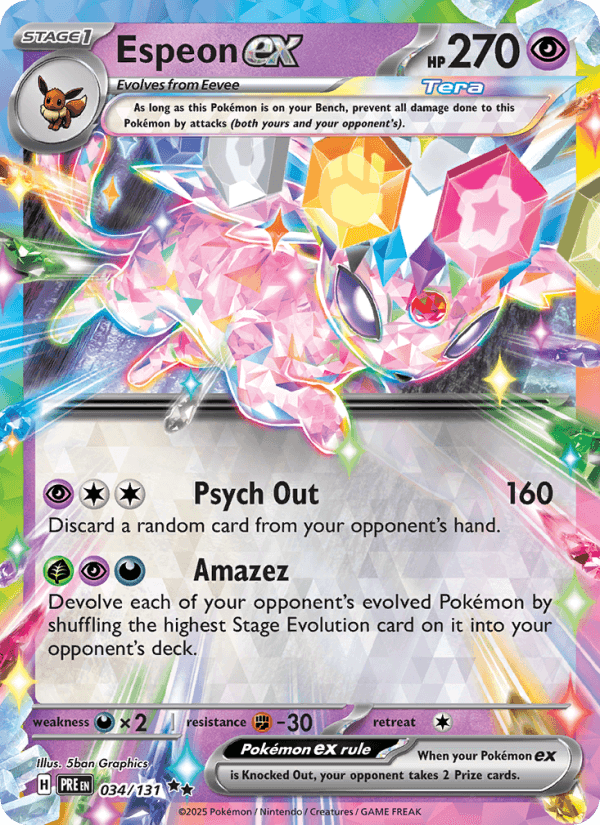 Espeon EX from TERASTAL FESTIVAL 2024 - Legacy graded card 00025872 by RKT Grading