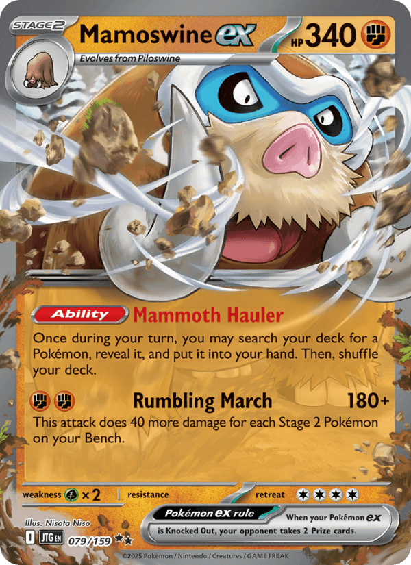 Mamoswine EX from BATTLE PARTNERS 2025