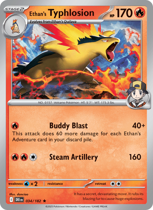 Ethan's Typhlosion from HEAT WAVE ARENA 2025 - Legacy graded card 00024663 by RKT Grading