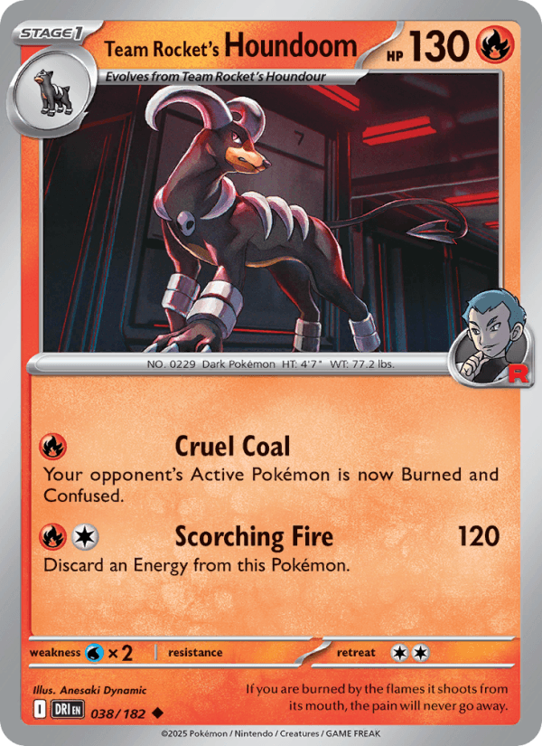 Team Rocket's Houndoom from GLORY OF TEAM ROCKET 2025