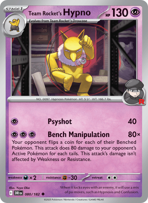 Team Rocket's Hypno from DESTINED RIVALS 2025