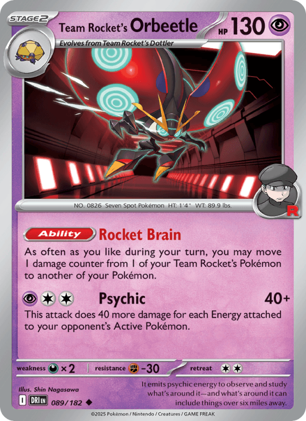 Team Rocket's Orbeetle from GLORY OF TEAM ROCKET 2025