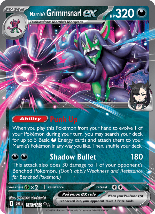 Marnie's Grimmsnarl EX from DESTINED RIVALS 2025