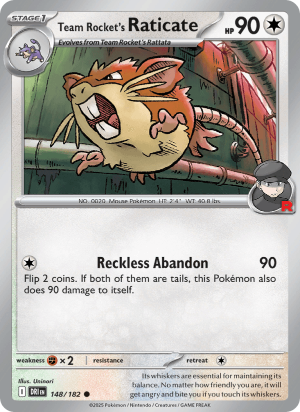 Team Rocket's Raticate from DESTINED RIVALS 2025