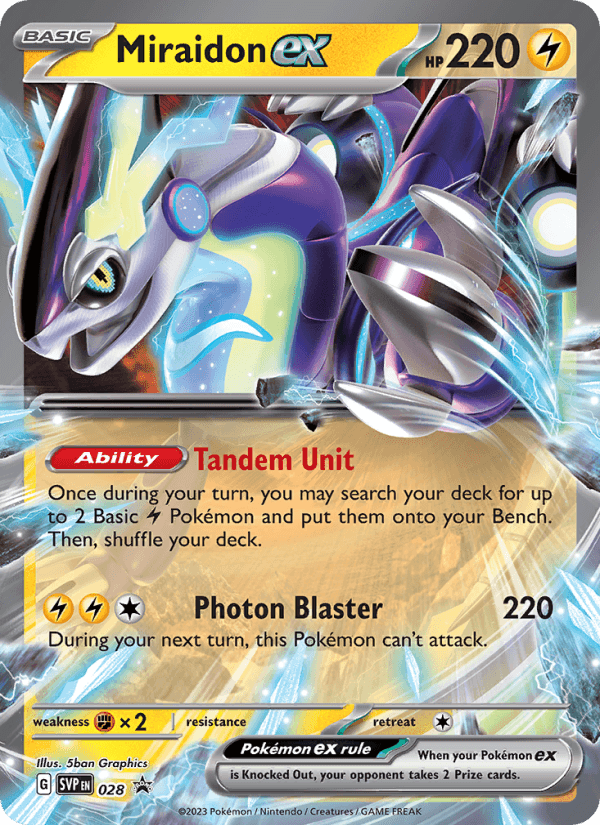 Miraidon EX from SHINY TREASURE EX 2023 - Legacy graded card 00024573 by RKT Grading