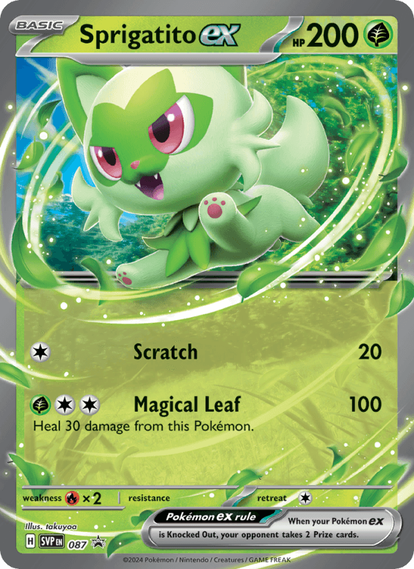 Sprigatito EX from SVP BLACK STAR PROMOS 2024