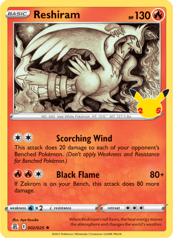 Reshiram from CELEBRATIONS 2021
