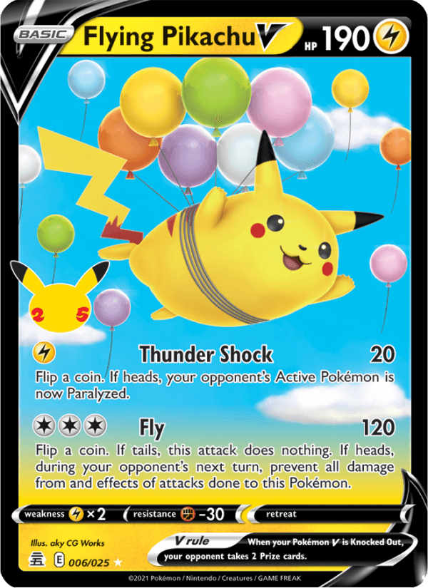 Flying Pikachu V from CELEBRATIONS 2021