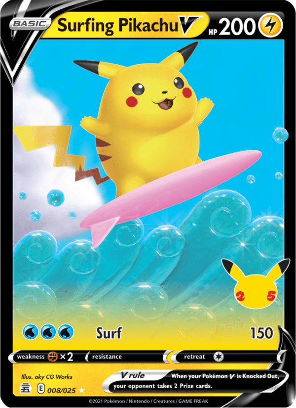 Surfing Pikachu V from SCARLET & VIOLET 2023