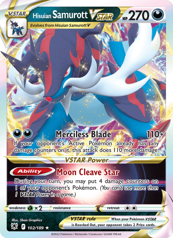 Hisuian Samurott VSTAR from VSTAR UNIVERSE 2022 - Legacy graded card 00025970 by RKT Grading