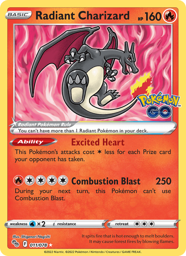 Radiant Charizard from CROWN ZENITH 2023