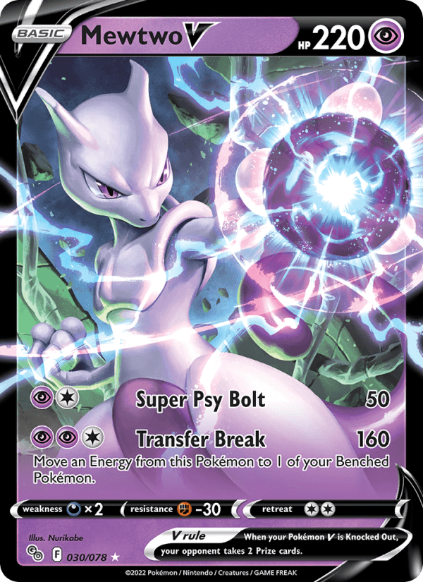 Mewtwo V from SWSH BLACK STAR PROMOS 2022