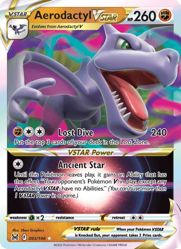 Aerodactyl VSTAR from LOST ORIGIN 2022