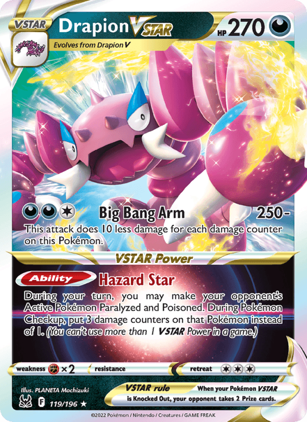 Drapion VSTAR from LOST ABYSS 2022 - Legacy graded card 00024612 by RKT Grading