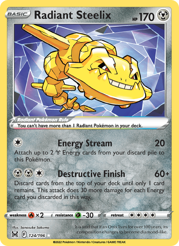 Radiant Steelix from LOST ORIGIN 2022