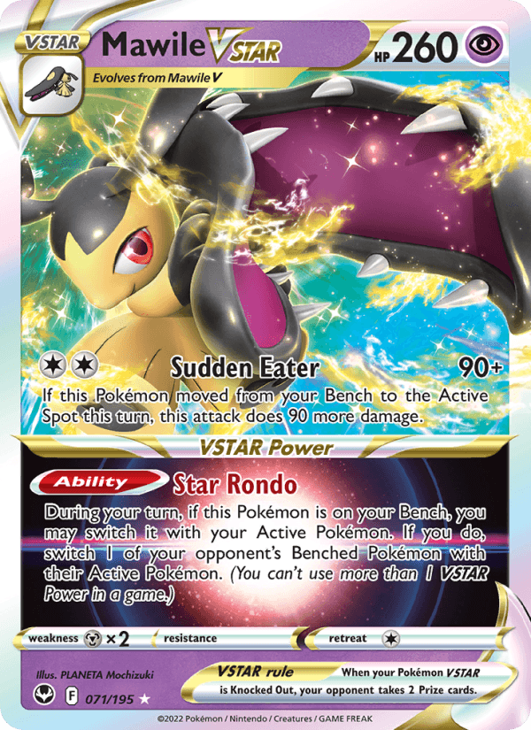 Mawile VSTAR from INCANDESCENT ARCANA 2022 - Legacy graded card 00025987 by RKT Grading